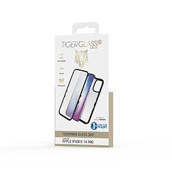 Tiger Coque 360° pour iPhone 14 Pro en Verre Trempé Ultra-résistante Transparent