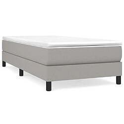 vidaXL Sommier à lattes de lit avec matelas Gris clair 80x200 cm Tissu