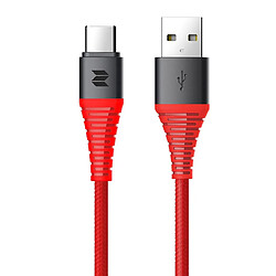 Wewoo Câble USB Câble de charge rond Z10 3A Type-C / USB-C Sync haute tensionlongueur 100 cm rouge