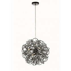 Luminaire Center Suspension Cassidy Noir 6 ampoules 48cm