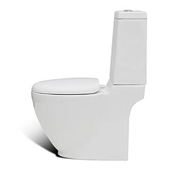 Acheter vidaXL Ensemble de toilette et bidet sur pied blanc céramique