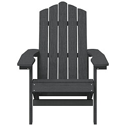 Avis Maison Chic Chaise Adirondack de jardin - Fauteuil d'extérieur PEHD Anthracite -MN43640