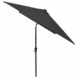 Maison Chic Parasol Jardin | Parasol avec LED et mat en acier Noir 2x3 m - GKD51696 pas cher