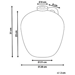 Avis Beliani Vase décoratif IPOH fait à la main Céramique 30 cm Blanc cassé