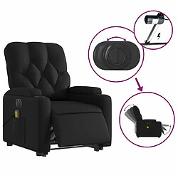 Maison Chic Fauteuil Relax pour salon, Fauteuil inclinable de massage électrique noir similicuir -GKD68491 pas cher