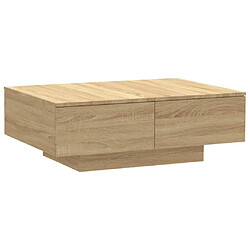 vidaXL Table basse chêne sonoma 90x60x31 cm bois d'ingénierie