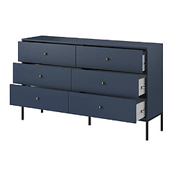 Acheter Vente-Unique Commode 6 tiroirs - Bleu - BOGDAN