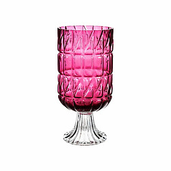 Gift Decor Vase Taillé Rose foncé Verre 13 x 26,5 x 13 cm (6 Unités)