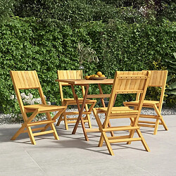 Maison Chic Lot de 4 Chaises de jardin,Fauteuil d'extérieur pliantes 47x61x90 cm bois massif teck -MN12391