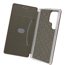 Avizar Étui pour Samsung Galaxy S24 Ultra Clapet Porte carte Support Video Bordeaux