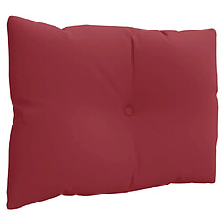 Acheter vidaXL Coussins de palette lot de 3 rouge bordeaux tissu