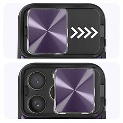 Acheter Avizar Coque pour iPhone 15 Pro Bague Métallique Bi-matière Antichoc Violet