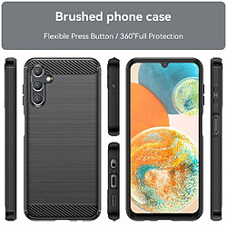 Htdmobiles Coque pour Samsung Galaxy A14 5G - housse etui silicone gel carbone + verre trempe - NOIR