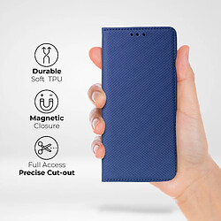 Moozy Étui à rabat pour Xiaomi Mi 11 Lite et Mi 11 Lite 5G, bleu foncé – Étui portefeuille à rabat magnétique intelligent avec porte-cartes et support, emplacements pour cartes de crédit, fonction béquille