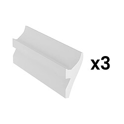 Vente-Unique Lot de 3 corniches plafond en polystyrène L290 x l4.5 x H12 cm blanc - ROMONA