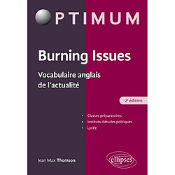 Burning issues : vocabulaire anglais de l'actualité : classes préparatoires, instituts d'études politiques, lycée - Occasion