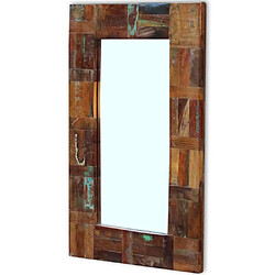 Avis vidaXL Miroir Bois de récupération massif 80x50 cm