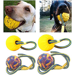 Avis 4 jouets de dentition Eva pour chien et chiot, jouets de corde, jouets de traction, balle résistante aux morsures