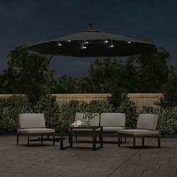 Avis Maison Chic Parasol Jardin | Parasol en porte-à-faux LED et mat en acier 300cm Anthracite - GKD49188