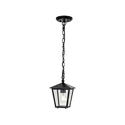 Elstead Lighting Suspension extérieur Hinkley Aluminium,laiton,verre grainé transparent Noir