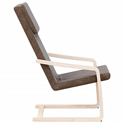 Acheter vidaXL Chaise de relaxation Marron foncé Tissu