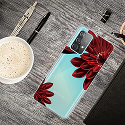 Coque en TPU antichoc fleurs rouges pour votre Samsung Galaxy A13 4G