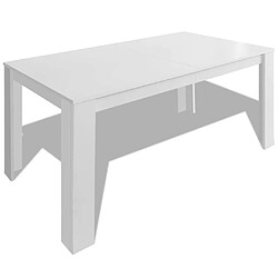 Maison Chic Table de salle à manger,Table à dîner 140 x 80 x 75 cm blanc -GKD36692