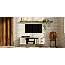 Acheter ICONIK INTERIOR Meuble TV en Bois - Design Scandinave - Lubi Bois naturel