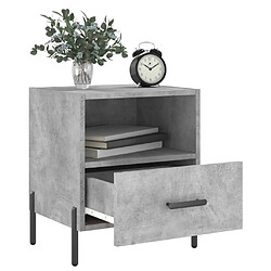 Avis Maison Chic Tables de chevet 2pcs - Table basse Table de nuit - gris béton 40x35x47,5cm bois d’ingénierie -MN44876