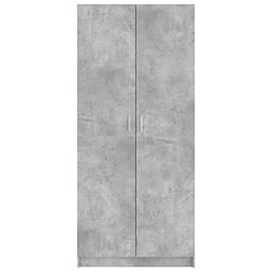 Acheter vidaXL Garde-robe Gris béton 80x52x180 cm Bois d’ingénierie