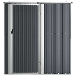 Helloshop26 Abri de jardin cabane cabanon maison de stockage remise extérieur hangar outils robuste 180,5 x 97 x 209,5 cm acier galvanisé anthracite 02_0022182