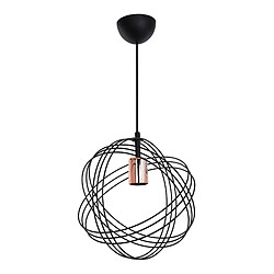 Helloshop26 Lustre lampe lumière suspendu suspension hove en métal 75 cm E27 noir / cuivre 03_0007510