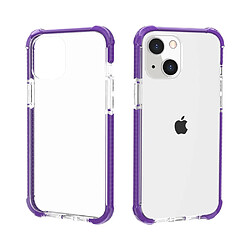 Coque en acrylique, antichoc, transparent épaissi aux quatre coins violet pour votre Apple iPhone 13 mini 5.4 pouces