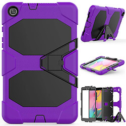 Coque en TPU + Silicone antichoc avec béquille violet pour votre Samsung Galaxy Tab A 8.0 Wi-Fi (2019) SM-T290/T295