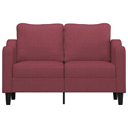 Avis Maison Chic Canapé à 2 places,Sofa de Salon,Canapé droit Rouge bordeaux 120 cm Tissu -GKD419618