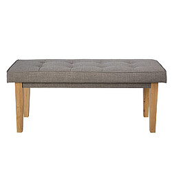 Decoshop26 Banquette rembourré en tissu gris 120 cm BAN06002