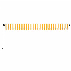 Avis vidaXL Auvent rétractable automatique 600x350 cm Jaune et blanc