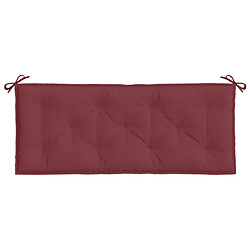 Avis vidaXL Coussin de banc de jardin rouge bordeaux mélangé tissu