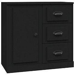 vidaXL Buffet noir 70x35,5x67,5 cm bois d'ingénierie