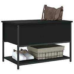 Acheter Maison Chic Banc de rangement | Meuble de rangement d'Entrée | Coffres d'Intérieur noir 70x42,5x47 cm bois d'ingénierie -MN78132