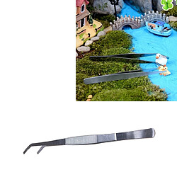 Wewoo Accessoire de jardinage Plantes en acier inoxydable Cleaner Tool Crooked Tweezer Outil de nettoyage Aquarium Outils de maintenance Marine vivantes brucelles, Longueur: 25cm 