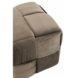 Avis Inside 75 Pouf CORIE Carré 1 personne Textile/ Bois Gris Foncé