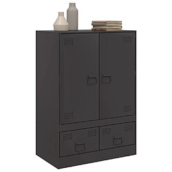 Avis vidaXL Buffet haut noir 67x39x95 cm acier