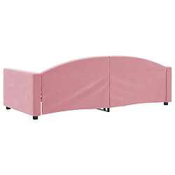 Acheter vidaXL Lit de repos sans matelas rose 90x200 cm velours