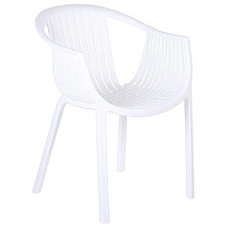 Beliani Lot de 4 chaises NAPOLI Matière synthétique Blanc pas cher