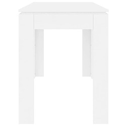 Maison Chic Table de salle à manger,Table à dîner Blanc 120x60x76 cm Bois d'ingénierie -GKD12916 pas cher