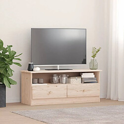 Maison Chic Meuble TV scandinave - Banc TV pour salon avec tiroirs ALTA 100x35x41 cm bois massif de pin -MN87015