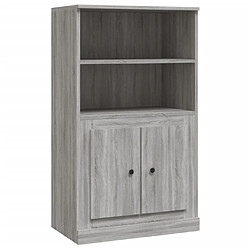 vidaXL Buffet haut sonoma gris 60x35,5x103,5 cm bois d'ingénierie