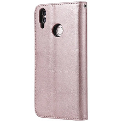 Avis Wewoo Housse Coque Pour Huawei Honor 8C Étui de protection à rabat horizontal de couleur unie avec support et fentes cartes et portefeuille et cadre photo et lanière or rose