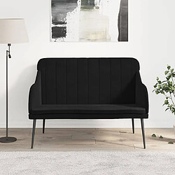 vidaXL Banc Noir 110x76x80 cm Velours 